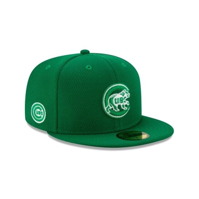 Green Chicago Cubs Hat - New Era MLB St Patricks Day 59FIFTY Fitted Caps USA0721834